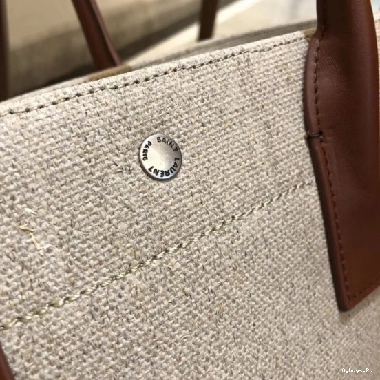 AND GAUCHE LEATHER IN TOTE LINEN YSL PRINTED RIVE BAG 0711